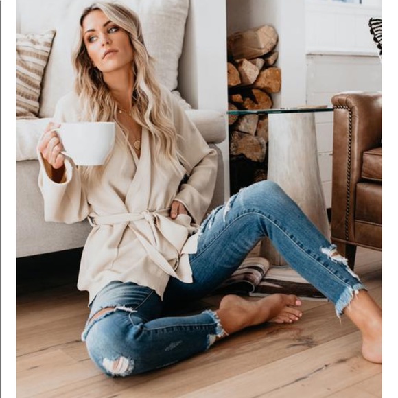 S. the Widow Sweaters - ADYSON Tie Front Cardigan